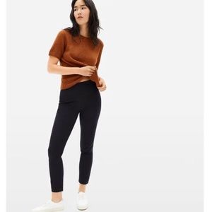 EVERLANE The Side-Zip Stretch Cotton Pant, Black 8